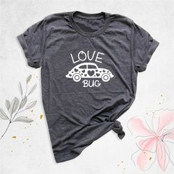 love bug shirt, valentines shirt, classic car shirt, valentine girl t-shirt, vintage car shirt, valentine's day shirt, v