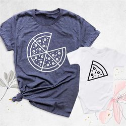 parent-child pizza t-shirt, mommy and me matching outfits, pizza slice shirt, mom and son shirt, mother and daughter shi