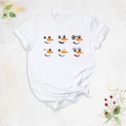 cute holiday snowman shirt, snowman face christmas t-shirt, matching family christmas shirt, funny christmas outfit, chr