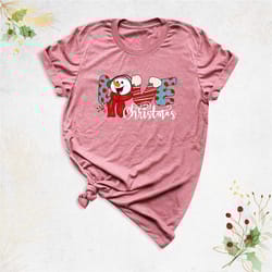 love christmas snowman shirt, xmas holiday shirt, ladies christmas shirt, christmas party shirt, winter holiday shirt, c