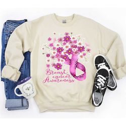 breast awareness cancer sweatshirt, breast cancer pink power shirt, pink power shirt, pink ribbon, cancer awareness tee,