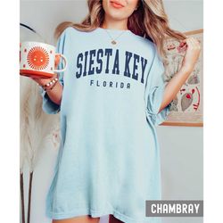 siesta key shirt, comfort colors siesta key florida shirt, siesta key gift souvenir, women's beach tshirt, group shirts