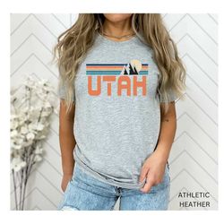 utah shirt, ski t-shirt, mountain design tee, travel shirt, retro shirt, gift for travel, park city utah usa tee