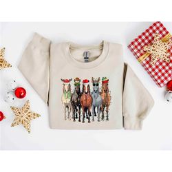 christmas horse sweatshirt,western christmas horse sweater,cowboy christmas shirt,christmas farm shirt,christmas animal,