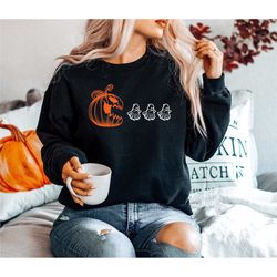 pumpkin halloween sweatshirt, halloween ghost sweatshirt, halloween sweatshirt, ghost shirt, pumpkin shirt, fall sweatsh