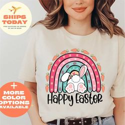 easter shirt for women, easter tshirt for easter gift, happy easter t-shirt, easter rainbow shirt for easter day shirt,