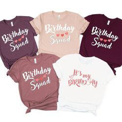 birthday squad shirts, it's my birthday squad shirt, birthday girl shirt, birthday group shirt, birthday party shirts