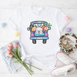 easter truck shirt, cute bunny shirt, custom easter shirt, easter bunny shirt, kids easter shirt, easter carrot shirt