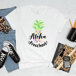 aloha preschool shirt, hello first grade shirt, 2nd grade shirt, kindergarten shirt, preschool shirt, 5th grade shirt