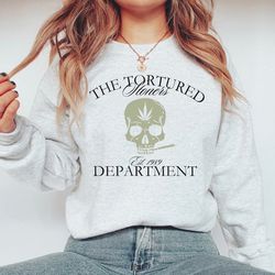the tortured stoners department crewneck, 420 sweatshirt, thc skull shirt, budtender, gardeners, tortured poet era