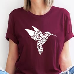hummingbird shirt, mandala hummingbird tee, bird lover shirt, animal lover tee, birthday gift tee, hummingbird lover