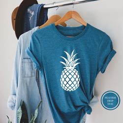 pineapple shirt, cute pineapple t-shirt, summer shirt, fruit shirt, women's graphic tees