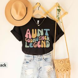 aunt godmother legend t-shirt for aunt, godmother gift from goddaughter, retro godmother gift for baptism, godmother pro