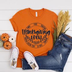 thanksgiving crew shirt, family matching shirt, family thanksgiving shirts, thanksgiving t-shirt
