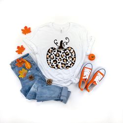 leopard pumpkin shirt, cheetah pumpkin shirt,thanksgiving shirt, thankful shirt b
