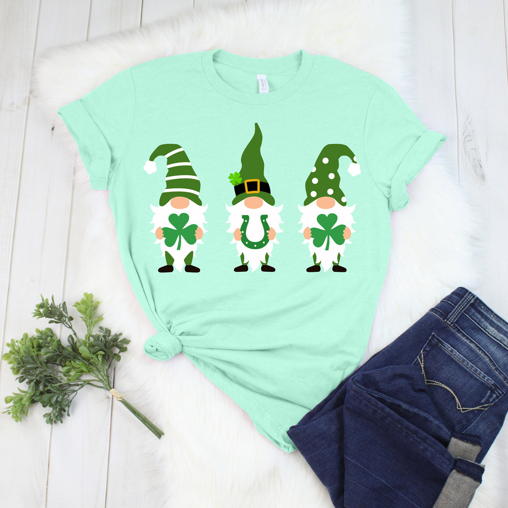 Patrick Day Lucky Gnomes Shirt, St. Patricks Day Shirt, Shamrock Lucky Lips, Four Leaf Clover, Shamrock Shirts, Patrick's Day, Irish Tshirt.jpg