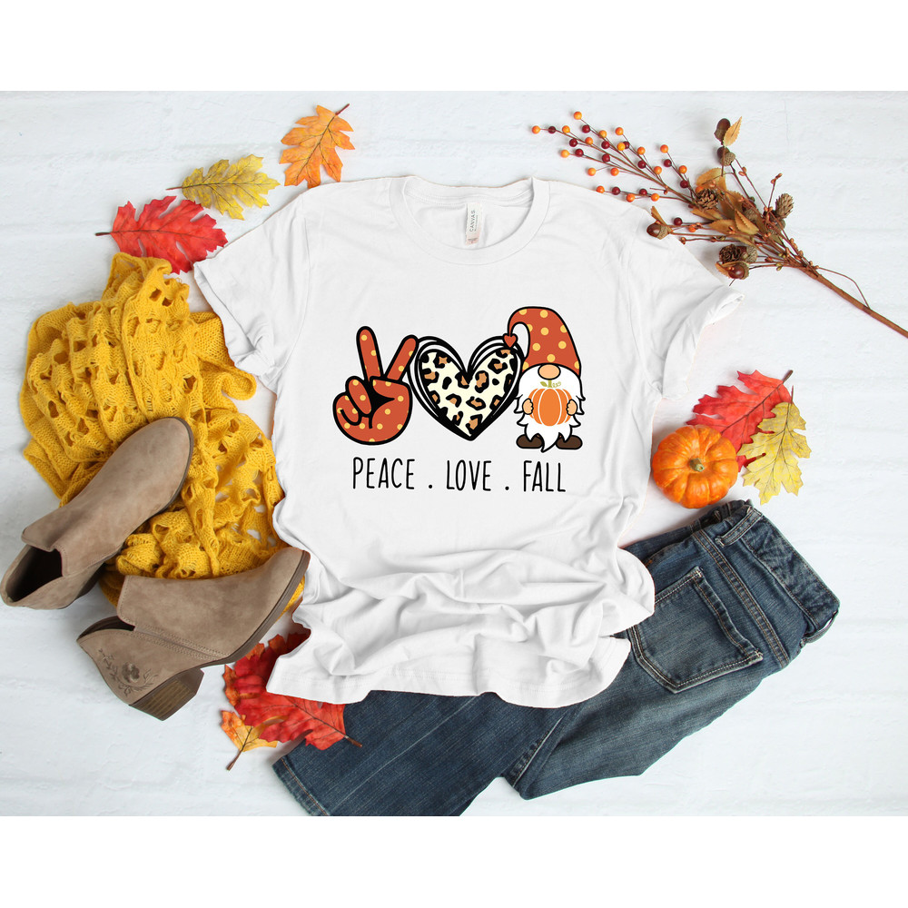 Peace Love Thanksgiving Shirt, Family Thanksgiving Shirt, Happy Fall Y'All, Thanksgiving Dinner Shirt,Thanksgiving Family Shirts.jpg