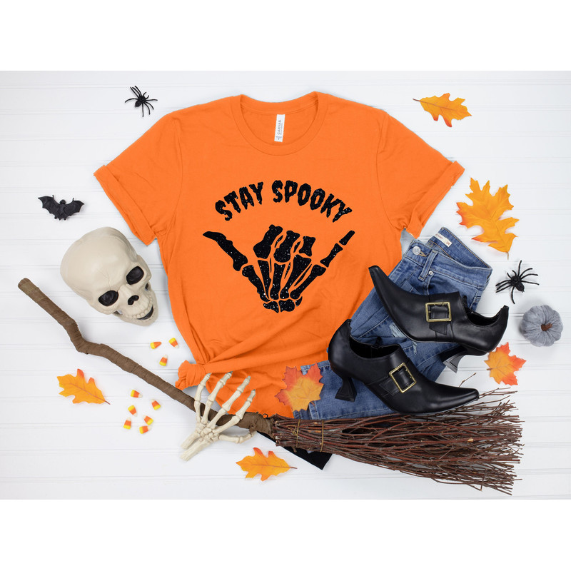 Stay Spooky Skeleton Hand Shirt, Halloween T-Shirt, Funny Halloween Shirt, Spooky Shirt, Fall Fashion 2021 Shirt, Halloween Party Shirt.jpg