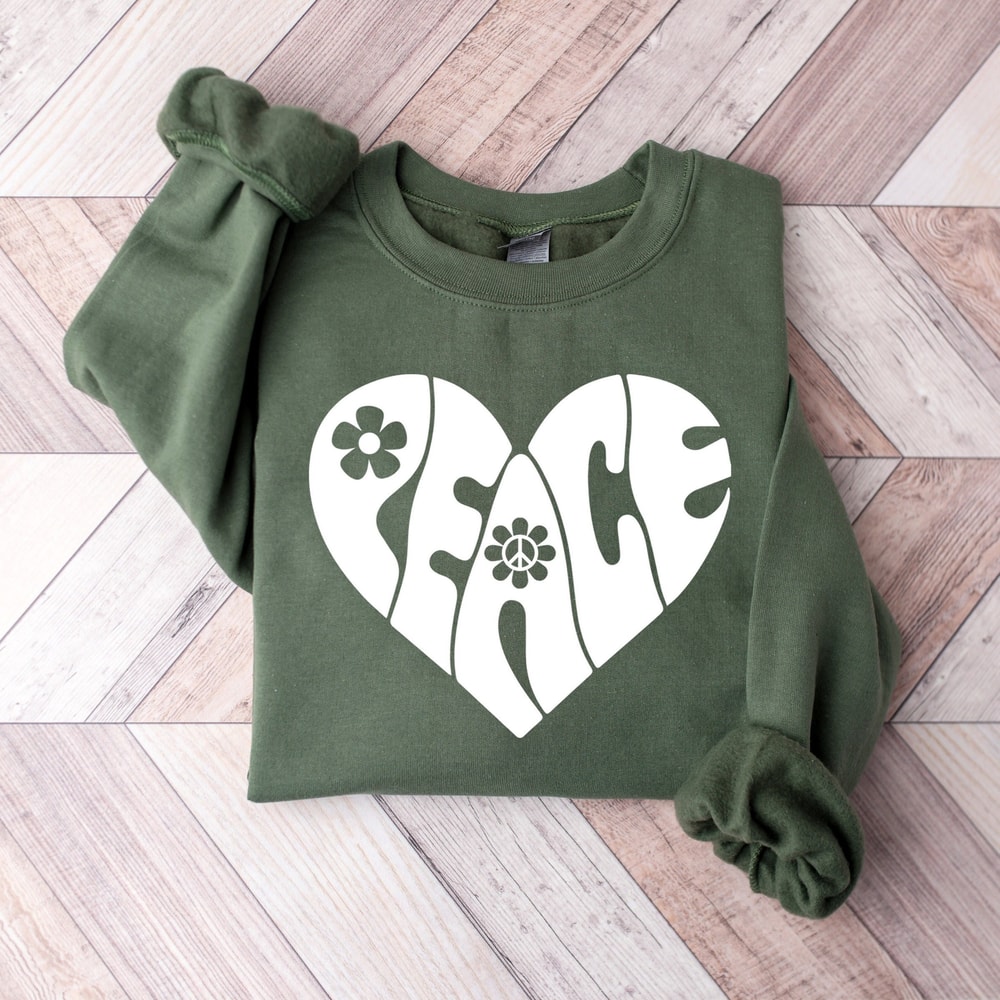 Aesthetic Peace Shirt,Peace Shirt,Vintage T-Shirt,Retro Graphic Sweatshirt,Groovy Crewneck Sweatshirt,Minimalist Shirt,Boho Shirts For Women.jpg
