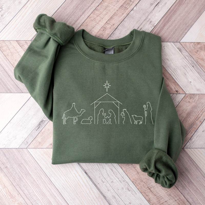 Christian Christmas Sweatshirt, Nativity Scene Sweater, Christmas Nativity Shirt, True Story Nativity T-Shirt, Religious Christmas Gifts.jpg