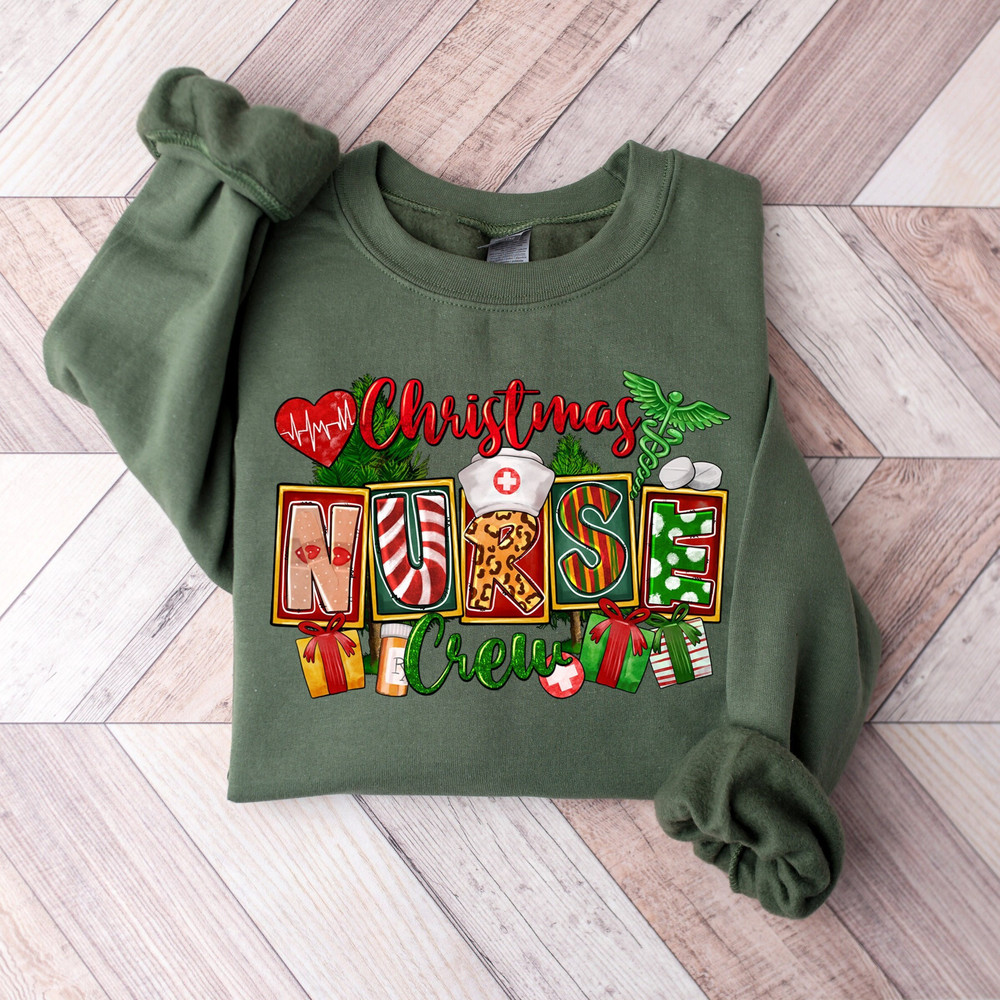Christmas Nurse Crew Sweatshirt,NICU Nurse Christmas Sweater,Nursing School Shirt,Nursing Students,Holiday Nurse Tshirt,Registered Nurse.jpg