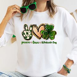 peace love paddys day shirt, lucky tshirt, irish t shirt, shamrocks tshirt, st. patricks day, st. paddys day, family mat