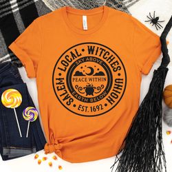 salem local witches union shirts,halloween party,halloween tshirt,hocus pocus shirt,halloween funny tee,halloween matchi