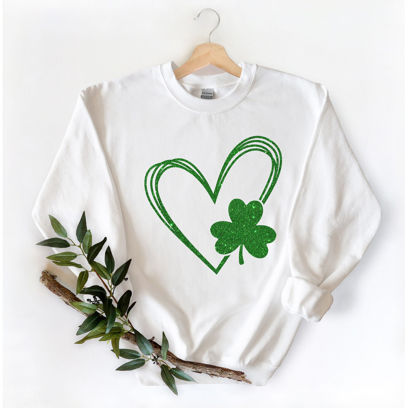 Shamrock And Hand Drawn Heart St Patty's Day Shirt,St. Patricks Day Shirt,Four Leaf Clover,Shamrock Shirts,Patrick's Day,Patrick Sweatshirt.jpg