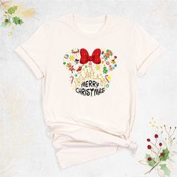 disney merry christmas shirt, disneyworld family matching shirt, mickey t-shirt, disney trip shirt, minnie ears shirt, d