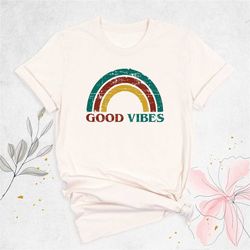 retro good vibes shirt, peace shirt, kindness shirt, positive vibes tee, vintage shirt, motivational shirt, retro inspir