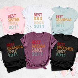 matching family shirt, best dad since shirt, mom birthday shirt, gift for grandma, personalized family shirt, baby annou