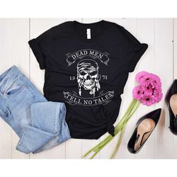 dead men tell no tales shirt, pirates of the caribbean shirt, dead men shirt, disney family matching tee, vintage retro