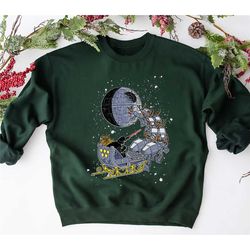 darth vader santa sweatshirt, star wars christmas shirt, galaxy christmas shirt, disneyland santa shirt, darth vader chr