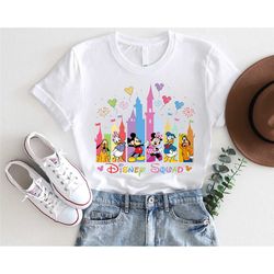 disney squad shirt, disneyland shirt, mickey and friends shirt, walt disney world shirt, disney castle shirt, disney fam