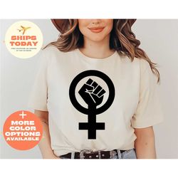 female symbol shirt, feminist movement, feminism art, gifts for her, woman fist t shirt, womens rights tee, intersection