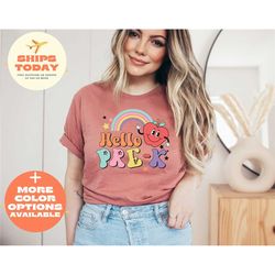 hello pre-k shirt, first day of school shirt, preschool tee, back to school shirt, preschool teacher shirt, gift for her