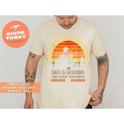 god gifted me two titles dad and papa shirt, funny grandpa shirt, i have two titles tee, stepfather quotes shirt, gift f