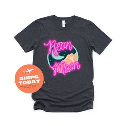 neon moon shirt, neon moon tee, country music shirt, music festival shirt, 90s country, country lyrics shirt