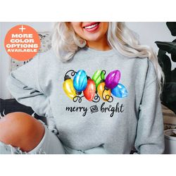 merry and bright sweatshirt, merry christmas santa sweatshirt, christmas party hoody, christmas santa sweatshirt, christ