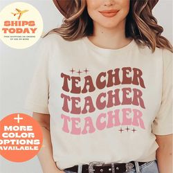 groovy teacher shirt ,groovy teacher appreciation, retro teacher vibes, hippie teacher gifts, hippie teacher tee, boho t