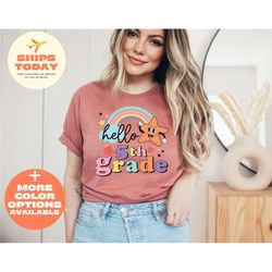 hello fifth grade shirt, 5th grade teacher tshirt, teacher team shirts, back to school shirt, first day of fifth grade t
