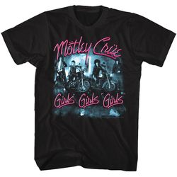motley crue girls girls girls classic black adult t-shirt