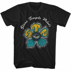 stone temple pilots stp eye flower black adult t-shirt