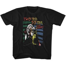 twisted sister stay hungry black youth t-shirt