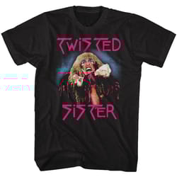 twisted sister twisted dee black adult t-shirt