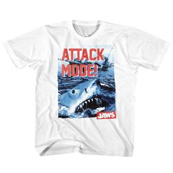 jaws attack mode white toddler t-shirt