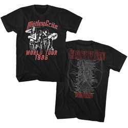 motley crue theatre of pain tour classic black adult t-shirt