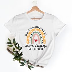 sign language shirt, language pathology,everyone deserves a voice,slp shirt