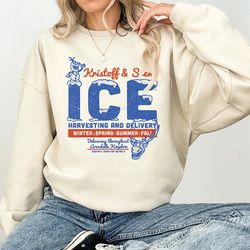 frozen kristoff sven's ice harvesting and delivery shirt, family matching vacation sweatshirt