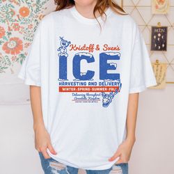 frozen kristoff sven's ice harvesting and delivery shirt, family holiday party tees, disney shirt